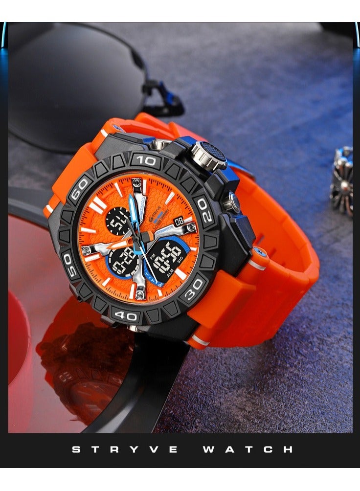 STRYVE Young Men's Stylish Sporty Style with Colorful Luminous Digital Waterproof Multifunctional Watch - Image 2