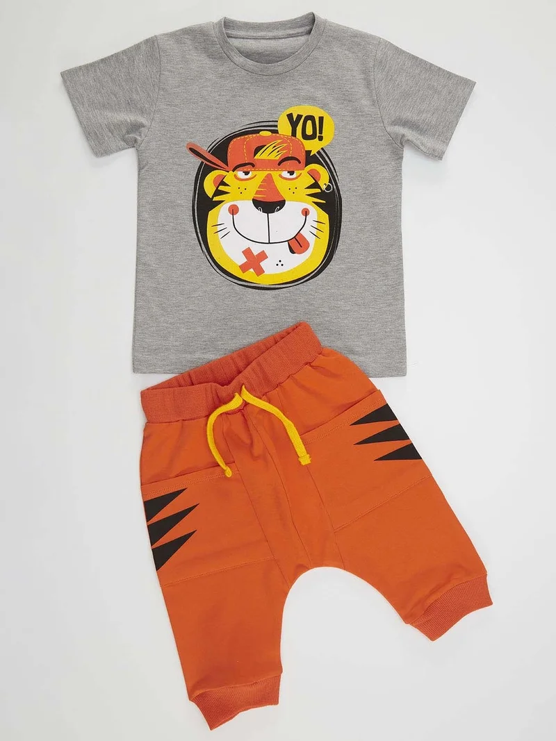 Denokids Yo Kaplan Boy T-shirt Capri Shorts Set