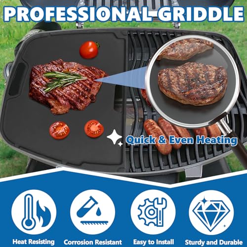 SafBbcue TravelQ 285 Griddle Replacement for Napoleon TravelQ 285 Grill Parts PRO285 TQ285 Portable Grill Cooking Griddle - Image 5