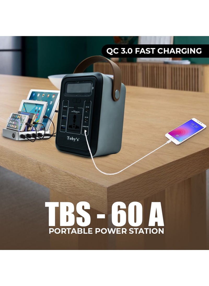 Toby's Toby's Wireless Charger 60A Power Station Lithium Battery 60000mAh Portable Power Station With Inverter Car Jump Starter 60A And 222WH Capacity  - Image 5