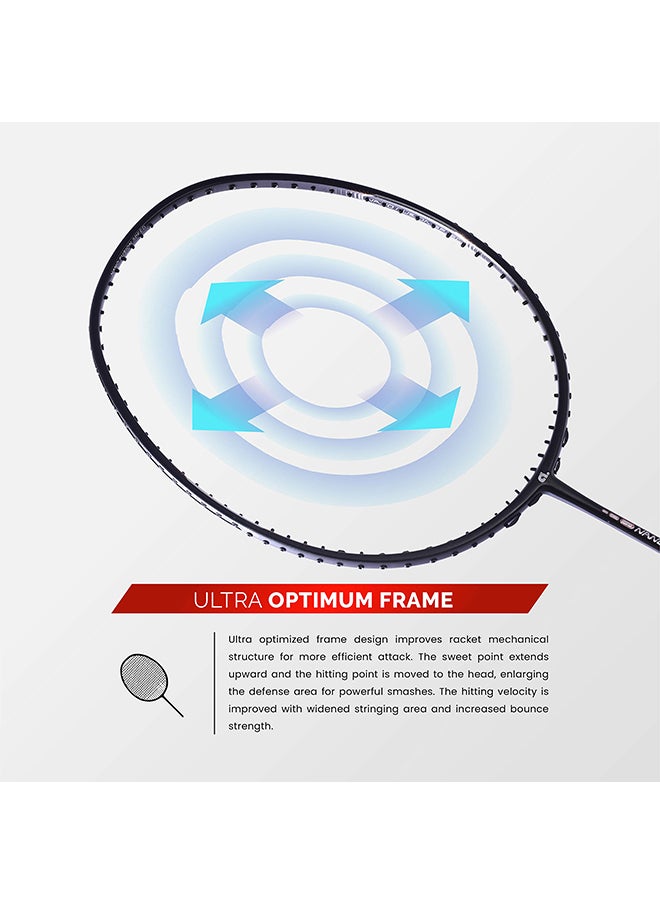 Apacs - Nano Fusion Speed 722 Graphite Unstrung Badminton Racket with Full Racket Cover | For Intermediate Players | 76 grams | Maximum String Tension - 30lbs - Image 1