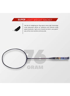 Apacs Nano Fusion Speed 722 Graphite Unstrung Badminton Racket with Full Racket Cover | For Intermediate Players | 76 grams | Maximum String Tension - 30lbs  - Image 4