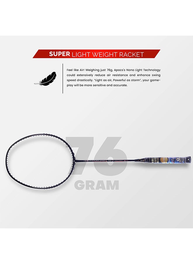 Apacs - Nano Fusion Speed 722 Graphite Unstrung Badminton Racket with Full Racket Cover | For Intermediate Players | 76 grams | Maximum String Tension - 30lbs - Image 1