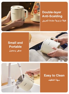 Kawu Foldable Travel Electric Kettle, 800ml Collapsible Portable Tea Kettle, 304 Stainless Steel Mini Crock Pot Electric Teapot with Auto Shut Off, Small Water Boiler for Travel, Camping, RV, Home  - Image 3
