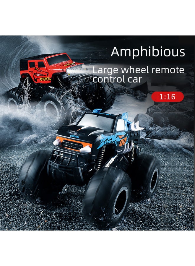 Loquat Remote Control Car Toy Led Headlights Sound Effects Stunt Car Drift Tires High-speed Off-road Vehicle-Color:D625A Blue - Image 2