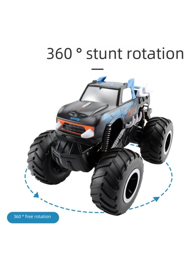 Loquat Remote Control Car Toy Led Headlights Sound Effects Stunt Car Drift Tires High-speed Off-road Vehicle-Color:D625A Blue - Image 3