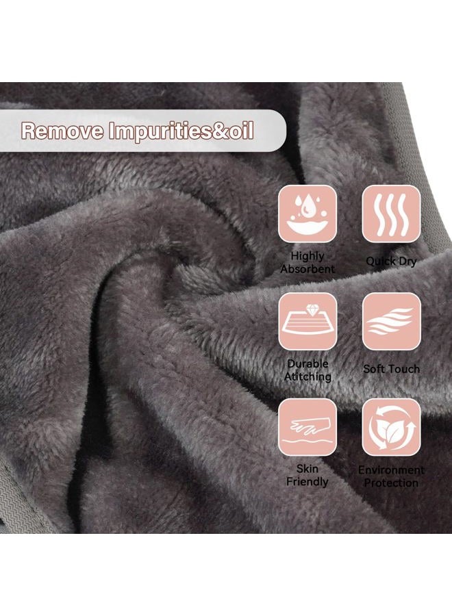 Nugilla Reusable Face Wash Cloths, 8 Pack Soft Microfiber Makeup Remover Towels for Women (Cool Grey) - Image 3