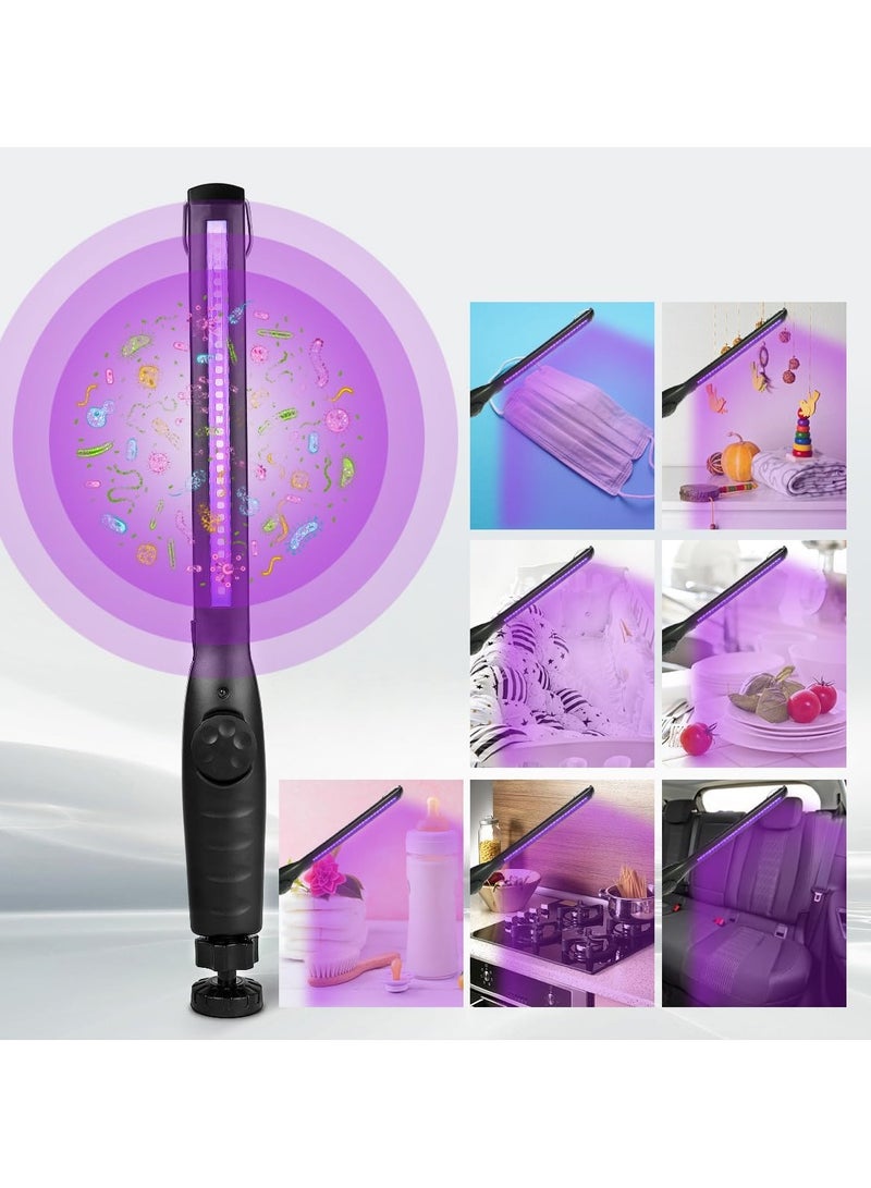 UV Light Sanitizer, UV Sanitizer Lamp Portable Travel UV Light Sanitizer Wand (Black) - Image 3
