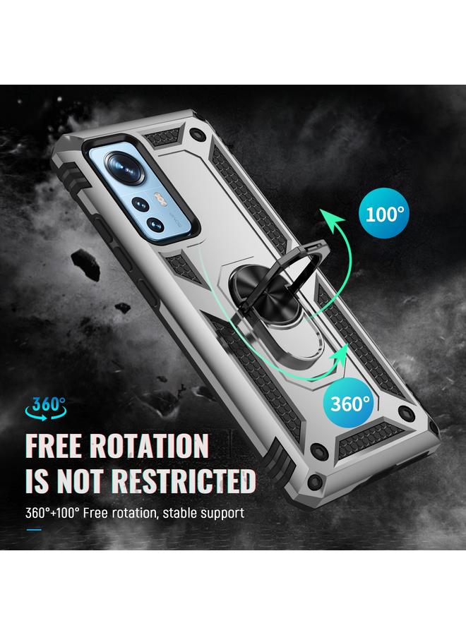 إيروريكس جراب لهاتف Xiaomi 12 Pro مقاوم للصدمات مصنوع من مادة TPU + PC مع حامل - Image 3