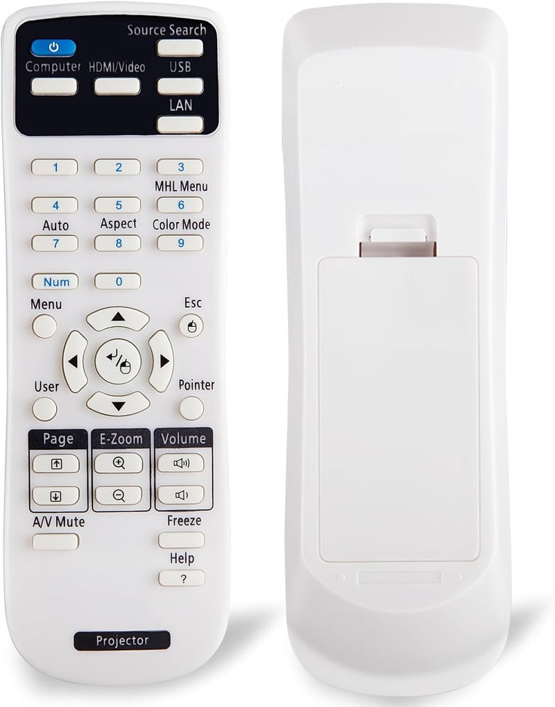 EWO'S Universal Projector Remote Control for Epson Home Cinema, Powerlite, EB-, EX, VS, H, BrightLink, EMP- Series Projectors. (Specific Model Reference Description) - Image 1