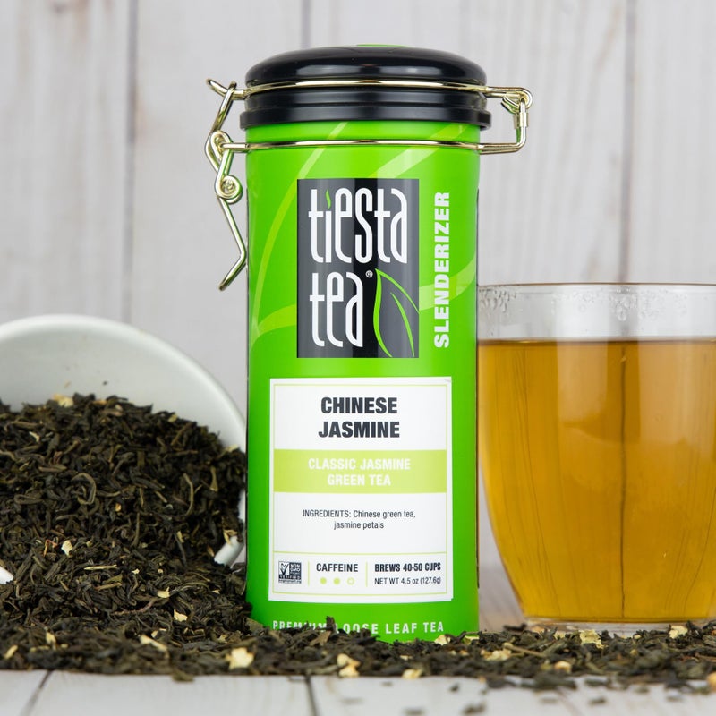 Tiesta Tea - Chinese Jasmine, Loose Leaf, Classic Jasmine, Medium Caffeinated Green Tea, Brews Up to 50 Cups, 4.5 Ounce Refillable Tin - Image 2