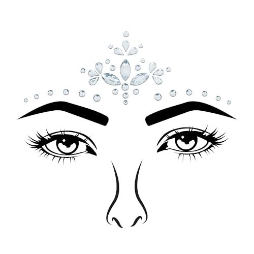 Comet Busters® Face Jewels Party Face Decoration Sticker Rhinestones Temporary Body Tattoos (BT318-335) (BT331) - Image 4