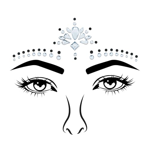 Comet Busters® Face Jewels Party Face Decoration Sticker Rhinestones Temporary Body Tattoos (BT318-335) (BT331) - Image 1