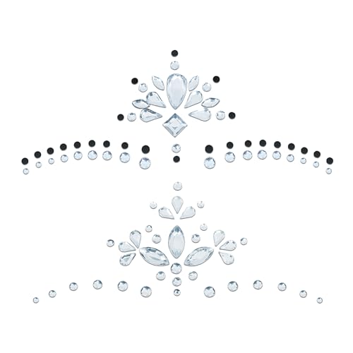 Comet Busters® Face Jewels Party Face Decoration Sticker Rhinestones Temporary Body Tattoos (BT318-335) (BT331) - Image 3