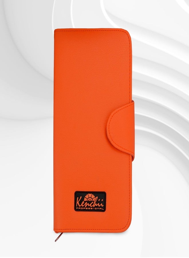 Kenchii Shear & Scissor Case Hold 5 Beauty or Grooming Shears (KEL5Z-ORANGE) - Image 1