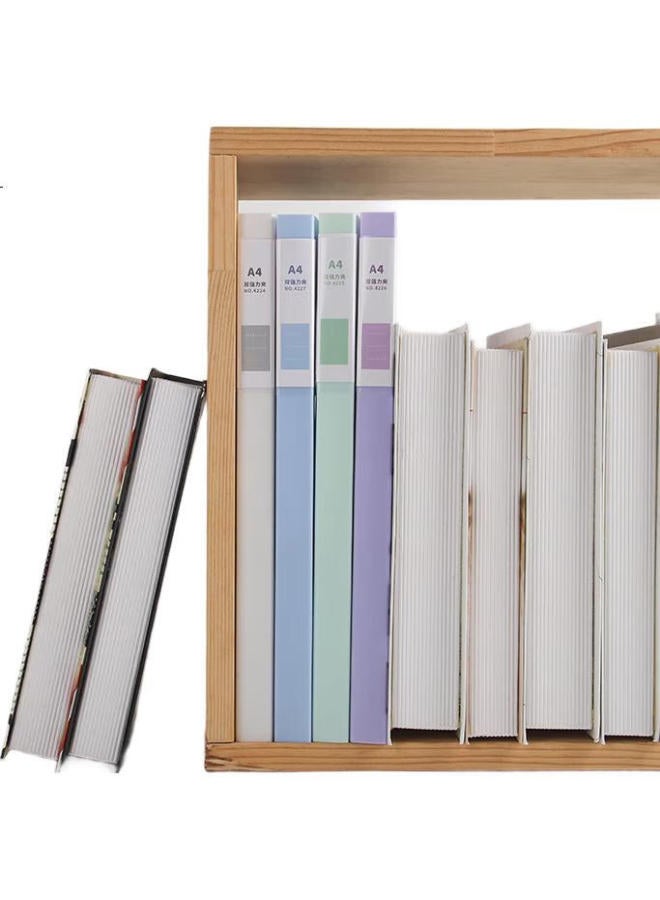 Tango File Folder A4 Document Folder, 4-Pack, Double Strong Clips, Morandi Color Exam Paper Folder, File Folder, Metal Clip, Financial Supplies, Office Stationery, Storage Folder - Image 1