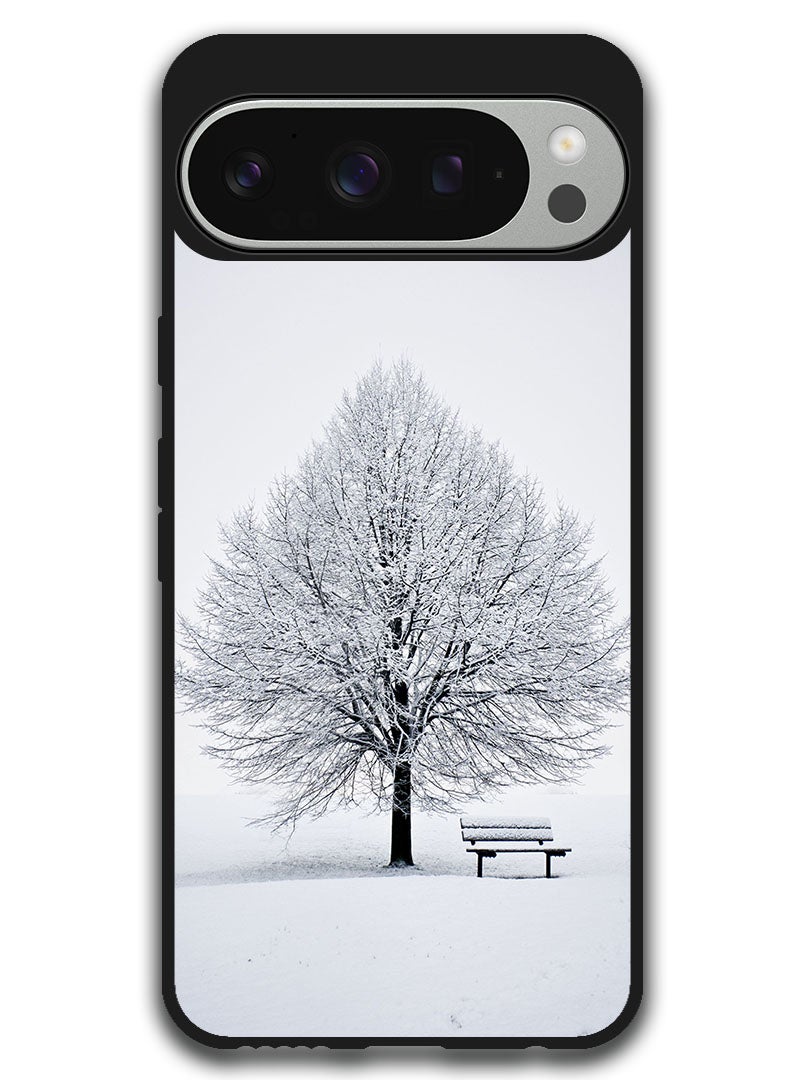 Theodor Protective Case Anti Scratch Shock Proof Bumper Cover For Google Pixel 9 Pro XL bench_snow_winter - Image 1