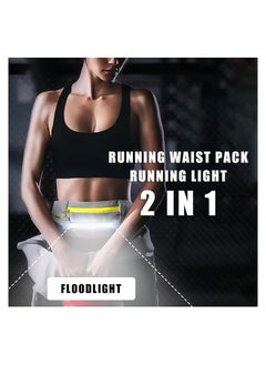SYOSI LED Running light, Sport Belt with Light, Waterproof Running Pocket for Phone, Keys, and Wallet, Hands-Free Lighting Gear Waist Pack Bag, for Hiking Cycling Workout, for Nighttime Outdoor Activities  - Image 2