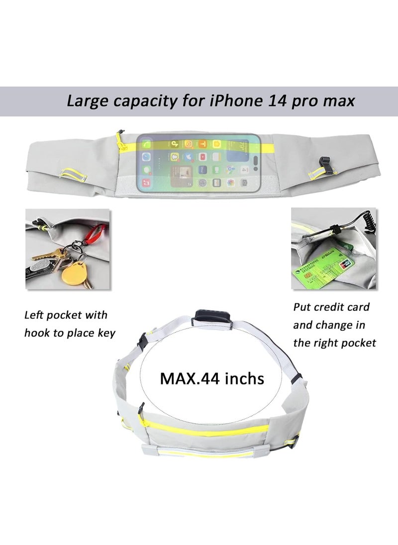 SYOSI LED Running light, Sport Belt with Light, Waterproof Running Pocket for Phone, Keys, and Wallet, Hands-Free Lighting Gear Waist Pack Bag, for Hiking Cycling Workout, for Nighttime Outdoor Activities  - Image 3