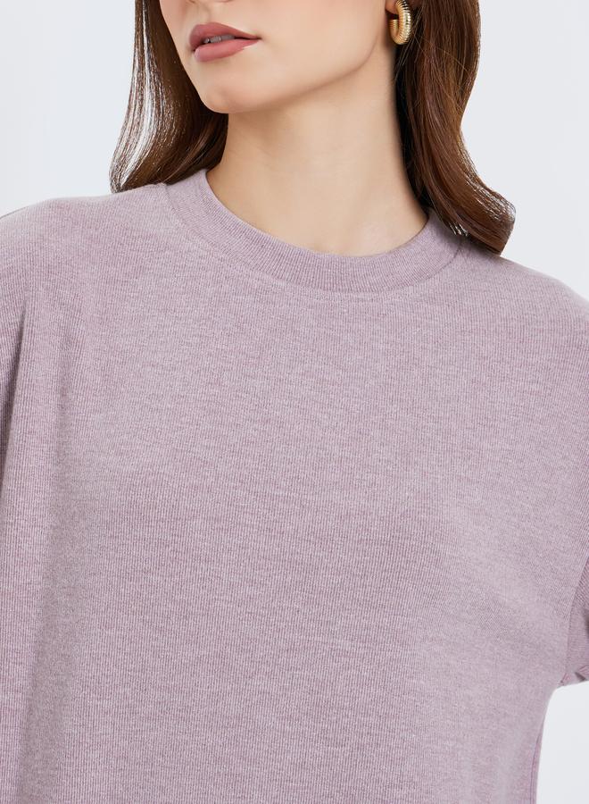 Styli Women Lilac Knit Top and Pants Co-Ords - Image 4