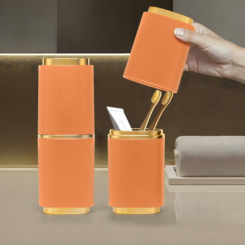 RA ROSA ACCA Bath Gift Set Beard Kit with Leather Bag 21pcs Sandalwood Bergamot Home Spa Kit Relaxing Mens Body Wash Gift Basket More for Christmas Birthday Fathers Day Gift Dad Boyfirend Husband - Image 5