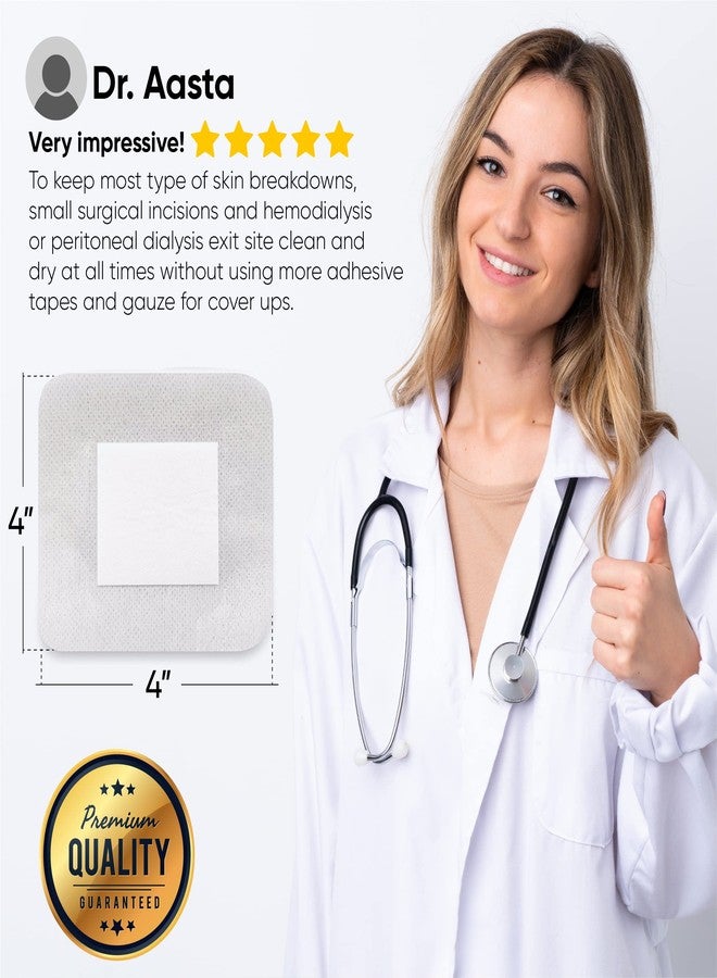 MandMcares Sterile 4inch x 4inch Bordered Gauze-Island Dressing | Individually Packed Pouches | Wound Dressing Care with Adhesive, Breathable Borders | Highly Absorbent | Latex-Free (25 - Image 4