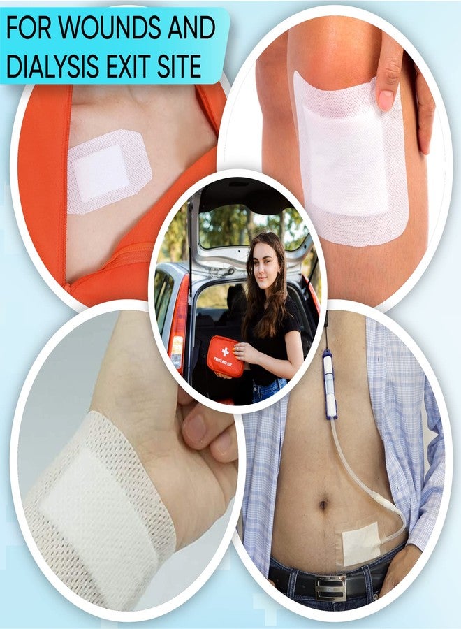MandMcares Sterile 4inch x 4inch Bordered Gauze-Island Dressing | Individually Packed Pouches | Wound Dressing Care with Adhesive, Breathable Borders | Highly Absorbent | Latex-Free (25 - Image 3