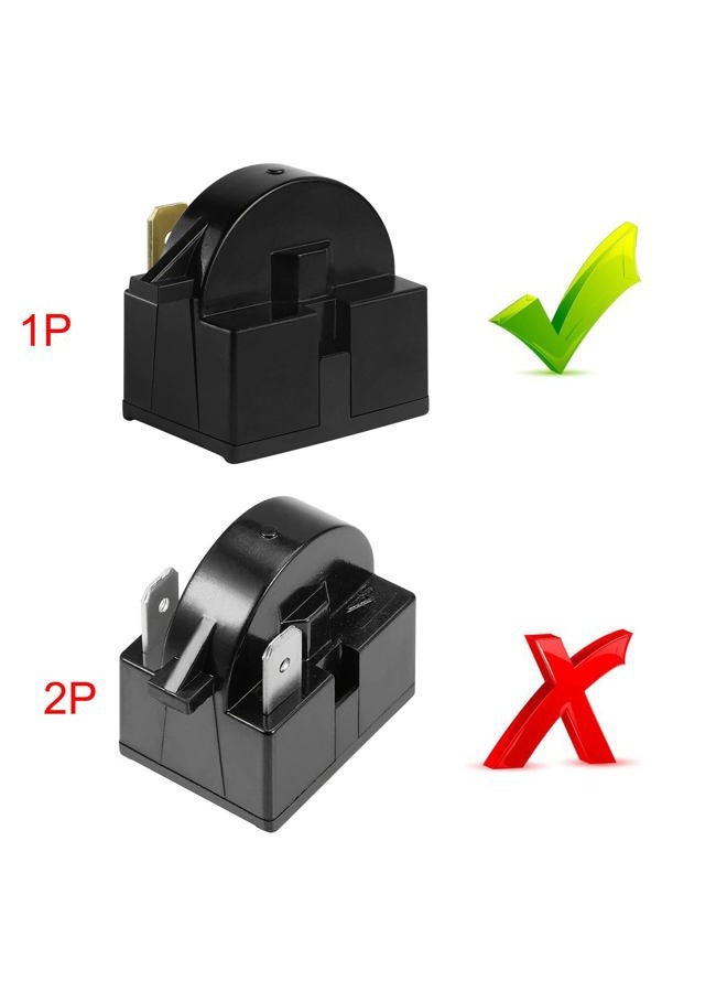 FLYPIG QP2-4.7 4.7 Ohm 1 Pin Refrigerator PTC Starter Relay Black For Vissani Danby Compressor - Image 3
