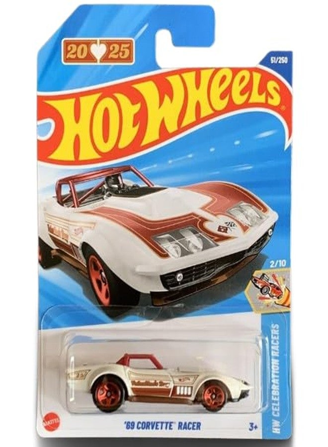 Hot Wheels سيارة هوت ويلز كورفيت رايسر 69، رايسر احتفالي HW 2/10، مقياس 1:64 مصنوعة من المعدن - Image 2