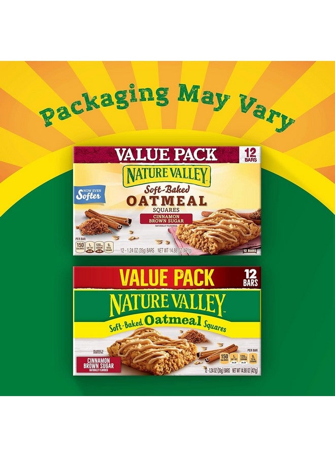 Nature Valley Soft-Baked Oatmeal Squares, Cinnamon Brown Sugar, 12 ct, 14.88 OZ - Image 2