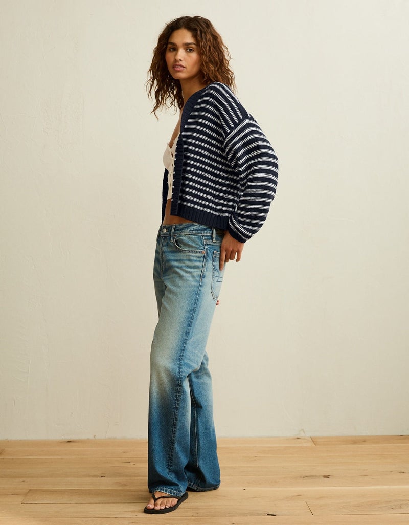 American Eagle AE Balloon-Sleeve Open-Front Cardigan - Image 3