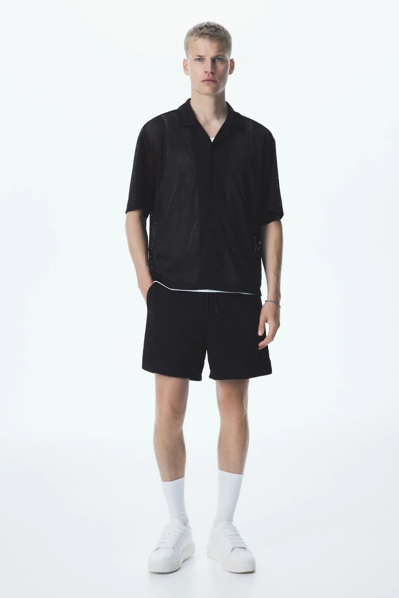 H&M Loose Fit Mesh resort shirt