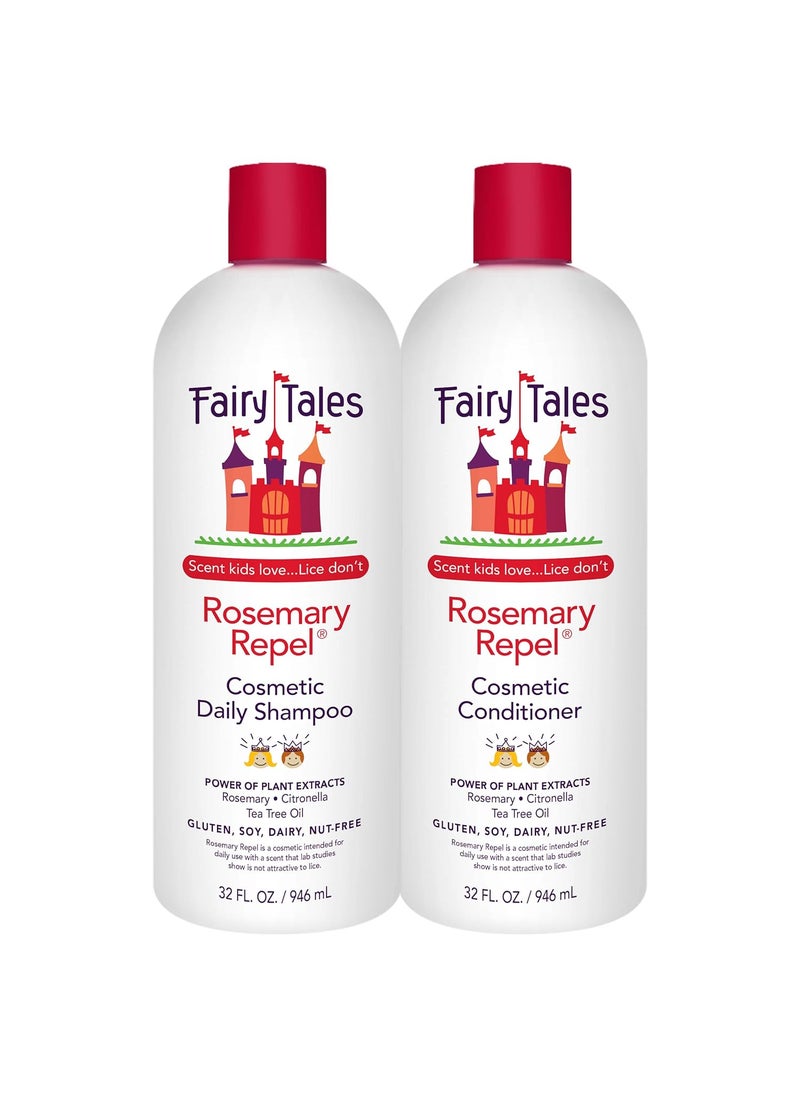 Fairy Tales Fairy Tales Rosemary Repel Shampoo and Conditioner Duo - Kids' Favorite Scent, Lice Deterrent (Pack of 2) 