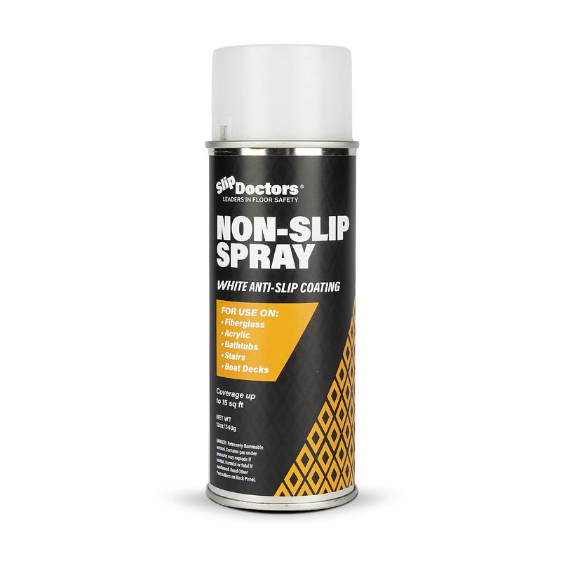 Slip Doctors Non-Slip Spray (White) for Increased Grip on Fiberglass, Acrylic, Concrete and Tiles â€“ White Anti-Slip Spray Coating for Shower, Bathtubs & Floors - Image 1
