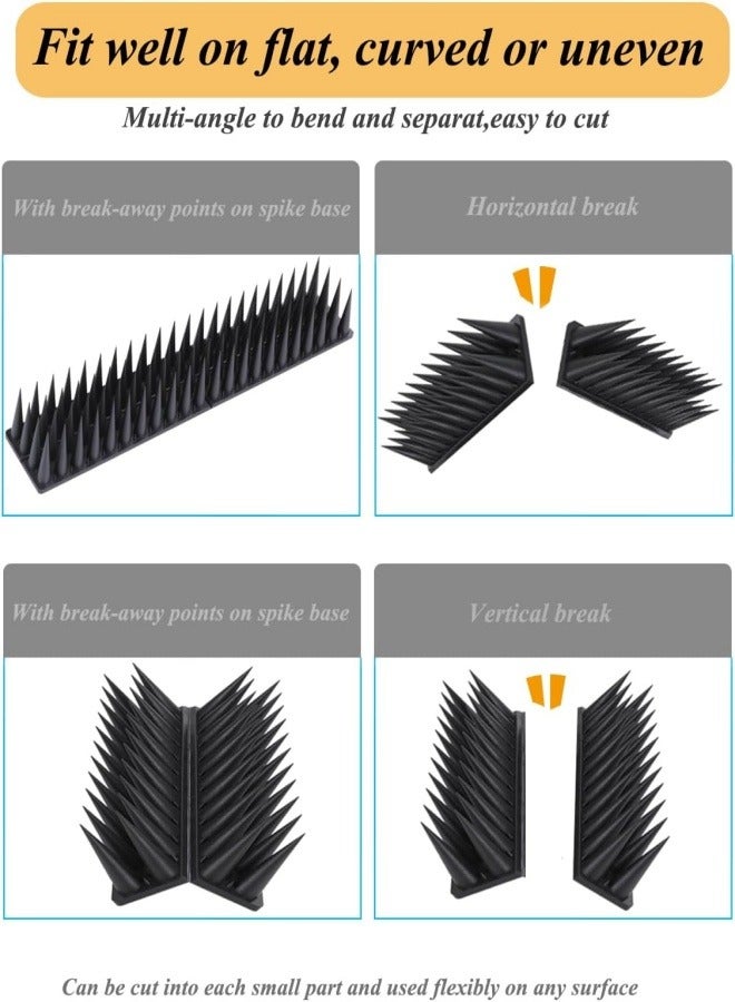 10 قطع من مسامير الطيور، 10 قطع من مسامير الحمام، مسامير الطيور الرادعة للحمام والطيور الصغيرة الأخرى، مسامير الطيور ذات الشوكة العالية للخارج، سهلة التركيب، تستخدم للسقف الخارجي للشرفة - Image 5
