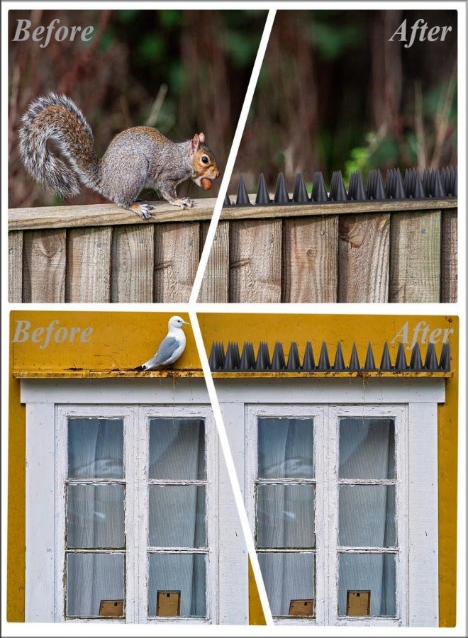 10 قطع من مسامير الطيور، 10 قطع من مسامير الحمام، مسامير الطيور الرادعة للحمام والطيور الصغيرة الأخرى، مسامير الطيور ذات الشوكة العالية للخارج، سهلة التركيب، تستخدم للسقف الخارجي للشرفة - Image 4