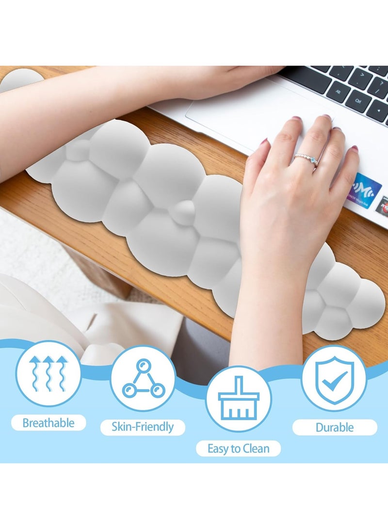 General Cloud Wrist Rest Keyboard, Memory Foam Computer Keyboard Wrist Rest, Ergonomic Keyboard Typing Wrist Rest, Keyboard Pad to Support Home Office Gaming  - Image 3