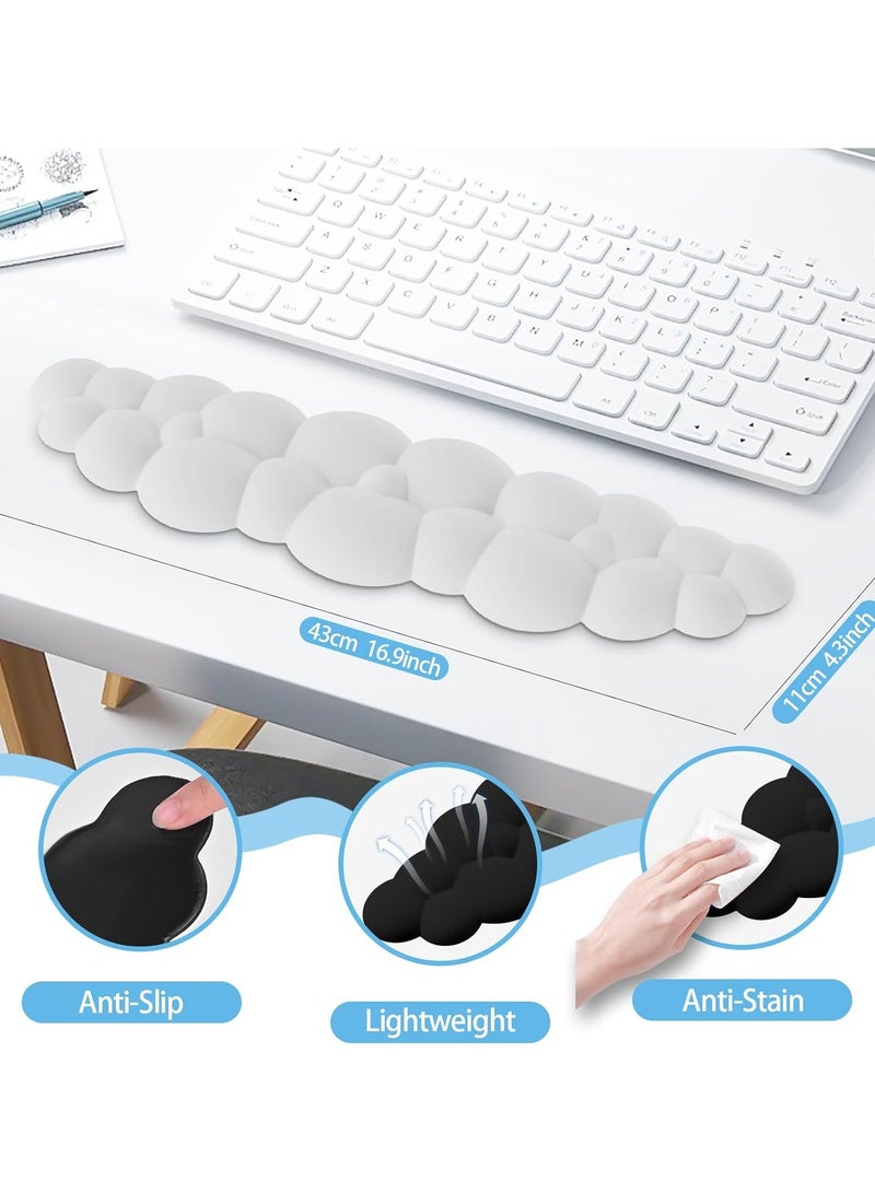 General Cloud Wrist Rest Keyboard, Memory Foam Computer Keyboard Wrist Rest, Ergonomic Keyboard Typing Wrist Rest, Keyboard Pad to Support Home Office Gaming  - Image 4