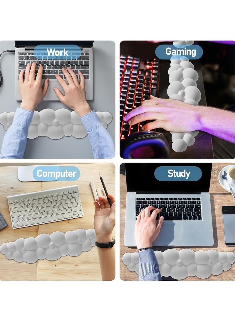 General Cloud Wrist Rest Keyboard, Memory Foam Computer Keyboard Wrist Rest, Ergonomic Keyboard Typing Wrist Rest, Keyboard Pad to Support Home Office Gaming  - Image 5