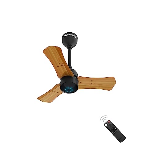 atomberg Renesa+ 600mm BLDC Ceiling Fan with Remote Control | BEE 5 star Rated Energy Efficient Ceiling Fan | High Air Delivery with LED Indicators | 2+1 Year Warranty (Golden Oakwood) - Image 1
