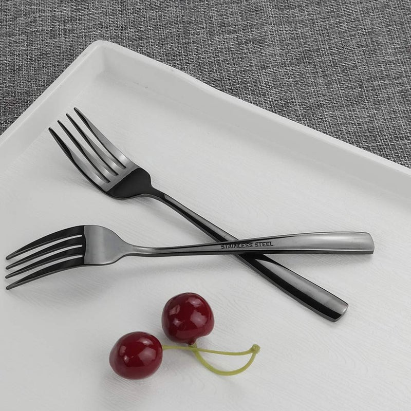 Teyyvn Black Stainless Steel Dessert/Salad Forks  Set Of 16 - Image 3