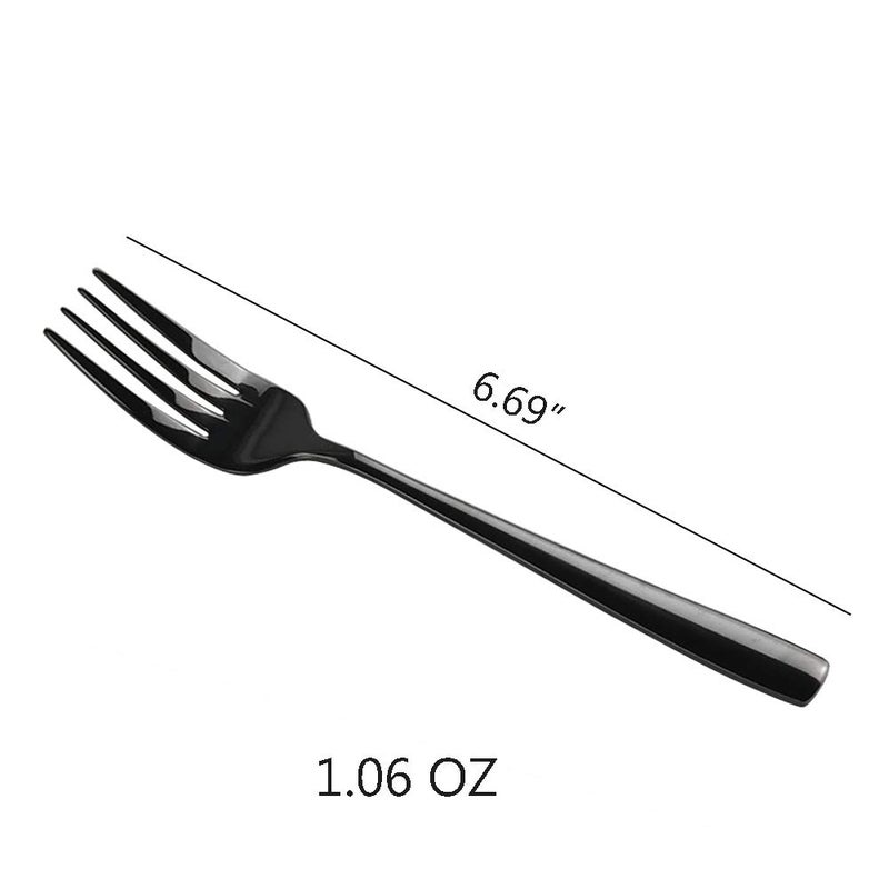 Teyyvn Black Stainless Steel Dessert/Salad Forks  Set Of 16 - Image 2