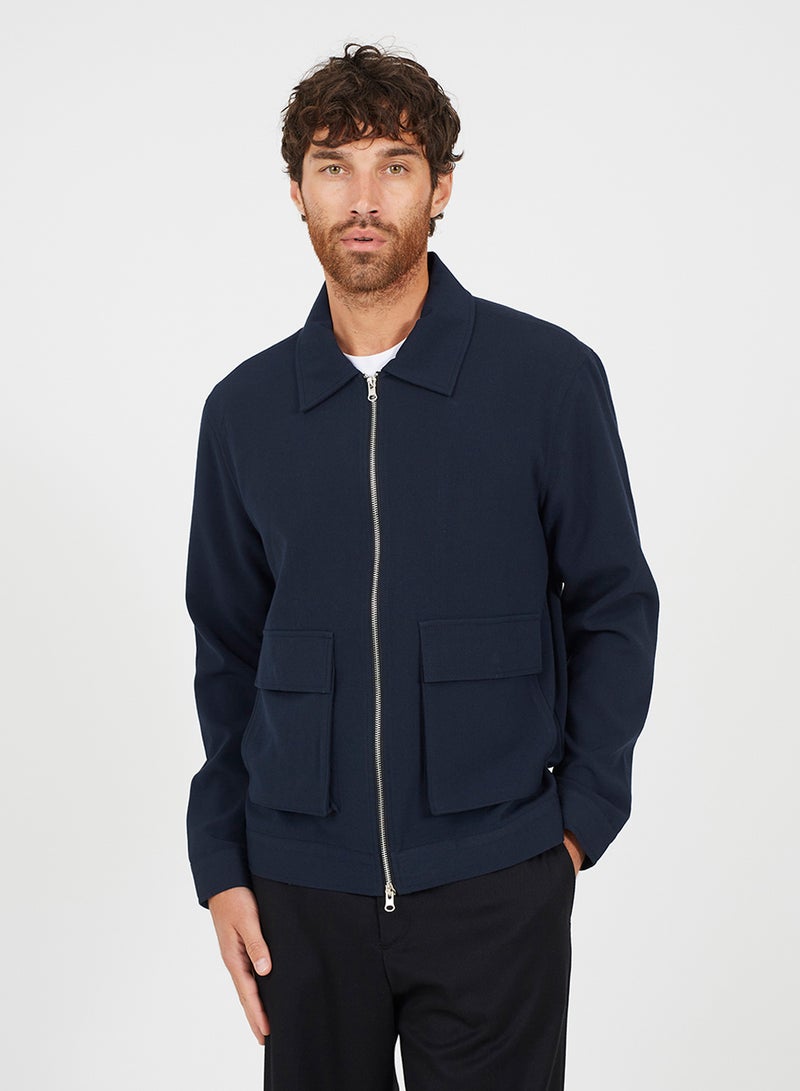 BRAVE SOUL Harrington Zip Through Jacket - Image 4