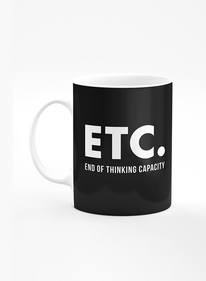 ستايلايزد كوب قهوة مطبوع مصمم بمقبض شديد التحمل 11 أونصة أكواب هدايا شخصية من السيراميك [آمن للاستخدام في الميكروويف ومقاوم للغسل في غسالة الصحون] - طباعة رخامية أسود - Image 1