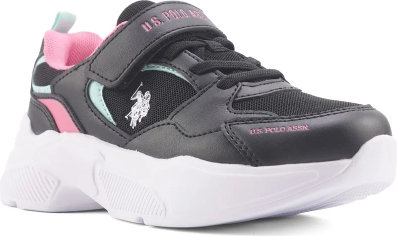 U.S. Polo Assn. Clover Jr 4fx Black Girls Sneakers