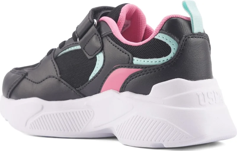 U.S. Polo Assn. Clover Jr 4fx Black Girls Sneakers