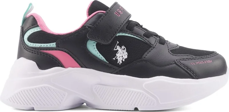 U.S. Polo Assn. Clover Jr 4fx Black Girls Sneakers