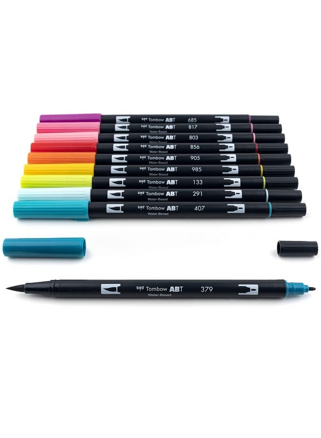 Tombow 56189 Dual Brush Pen Art Markers, Tropical, 10-Pack. Blendable, Brush and Fine Tip Markers - Image 3