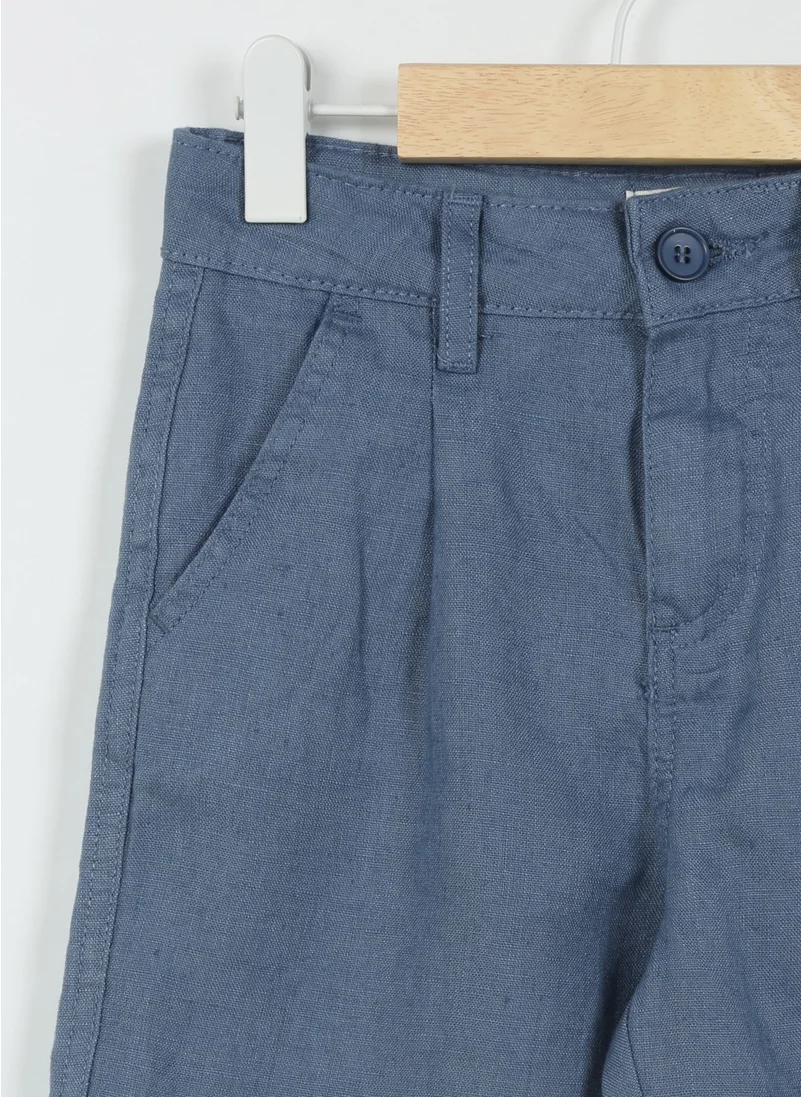 KOTON Normal Waist Normal Blue Boy Shorts
