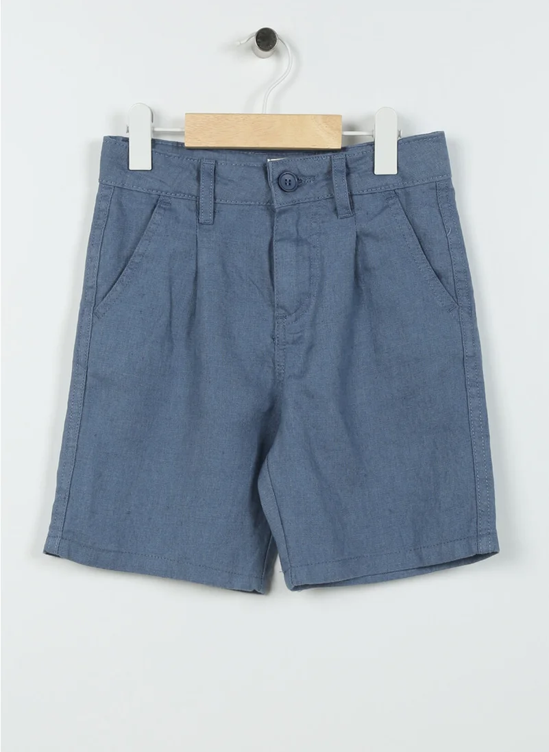 كوتون Normal Waist Normal Blue Boy Shorts